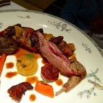 レストラン コバヤシ - スコットランド産ピジョンのロースト　レバーペースト　イチジク　フォアグラ乗せ