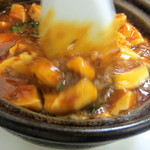 餃子屋 満園 - 山椒混ぜ合わせます～高速回転（笑