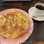 Kafe Mariposa - ねぎ味噌ピザとふじだなブレンド