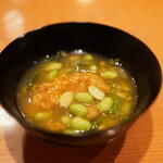 日本料理 たかむら - 鮑と雲丹のいちご煮