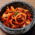 Stone-grilled squid bibimbap