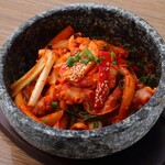 문어 돌 구이 비빔밥