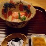 お料理 宮本 - お造り（赤足えび、くえ）