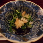 お料理 宮本 - おしたしと蒸しあわび