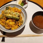 てんぷら 山の上 - かき揚げ丼