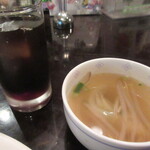 銀杏坂 - スープとアイスコーヒー
