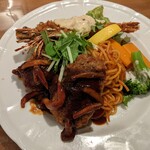 ミスターとフライパン - 和牛メンチカツと海老フライ（1570円）