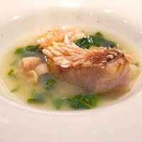 Grand Bleu Gamin - 甘鯛のうろこ焼き　蛤とつるむらさきのあんかけ仕立て