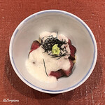 御料理 寺沢 - 山形村短角牛のﾋﾚ肉の牛トロ飯