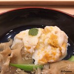 御料理 寺沢 - 帆立貝柱と海胆の真薯