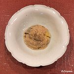 御料理 寺沢 - 焼無花果の胡麻掛け