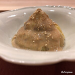 御料理 寺沢 - 焼無花果の胡麻掛け