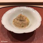 御料理 寺沢 - 焼無花果の胡麻掛け