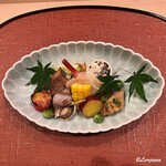 御料理 寺沢 - 八寸風の旬菜盛合せ