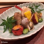 御料理 寺沢 - 八寸風の旬菜盛合せ