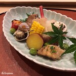 御料理 寺沢 - 八寸風の旬菜盛合せ