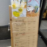 be.coffee stay - メニュー看板