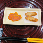 日本料理 一会 - 牛蒡の唐揚げ　からすみ