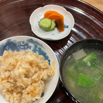 日本料理 一会 - 新生姜とお揚げのご飯