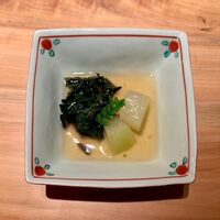 鉄板焼き あおやま - 金時草と冬瓜 柚子胡椒あん