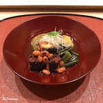 御料理 寺沢 - 真蛸と大豆の梅花煮