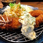 多幸屋3組 - 大海老フライ定食