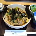 八百玉 - 冷やしピリ辛天恵美豚稲庭肉うどん