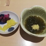 鮮魚・お食事処 山正 - 小鉢と漬物
