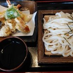 うどん万福 - 天ざるうどん