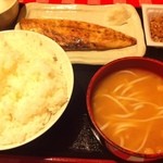 Aduki - さば塩焼定食 ¥600 ＋ 納豆 ¥50