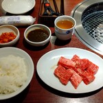 焼肉 おはる - 料理写真:おはるのカルビ＋ライスセット