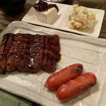 串焼家　まる房ず - うなき、赤ウィンナー