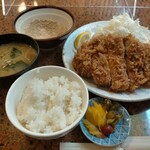 林や - 特上ロースかつ定食1380円