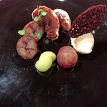 キュイエット - デザート。栗のクリームブリュレ