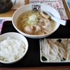 めんきち - いか刺しセット（煮干し中華そば）＋味玉・チャーシュー・メンマ増