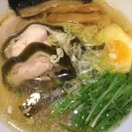 喜喜屋 - ランチ Bセット 鶏塩ラーメン+半チャーハン+春巻 800円　201206