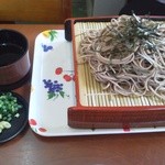 さかえうどん - ざるそば　580円。こちらは乾麺かなあ。