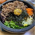 불고기 돌 구이 비빔밥 정식