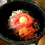 Mentaiko stone grilled bibimbap set meal