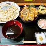 あじさい - ランチセット(海老と野菜のミニ天丼)    ¥980-