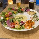 ワイン×ダイニング ルアーナ - 前菜の盛り合わせ コーンスープ