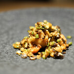 眞善美 - 海老の炒め物 ヤーツァイと頂点唐辛子☆