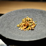 眞善美 - 海老の炒め物 ヤーツァイと頂点唐辛子☆