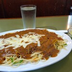 ナイアガラ - カレスパ(ミニコールスロー付き) 900円、大森券(ライス＆ルウ大盛) 200円、 コールスロー 180円