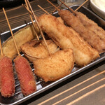 信州上田酒場 串まる - 晩酌セットのおまかせ5本