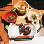 Bankokuya - 【夕食】前菜の小鉢盛り合わせ