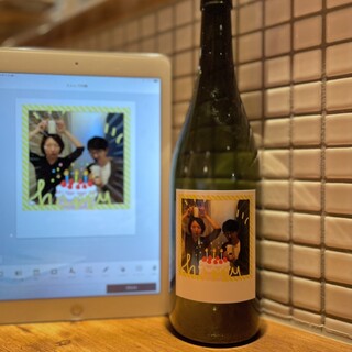 撮ったその場でオリジナルフォトエチケット作成！