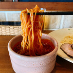 広島つけ麺 ぶちうま - つけ麺（麺アップ）