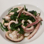 ビアパブ　ベアレン - イカとホウレンソウのアンチョビバター焼き