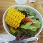 小さな食堂 ヒロ - 夏野菜カレーのセットのサラダ ※拡大 (2021.09.16)